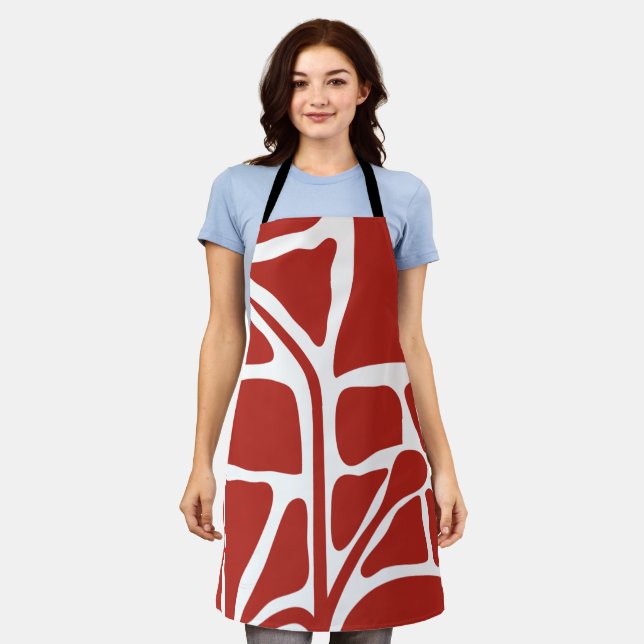 Floral Illustration Apron (Worn)