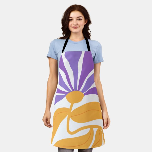 Floral Illustration Apron (Worn)