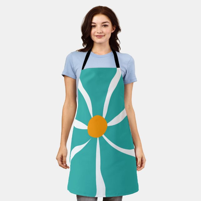 Floral Illustration Artwork Apron (Worn)
