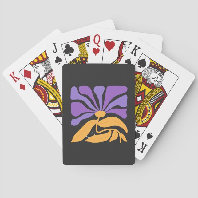 Floral Illustration Artwork Playing Cards (Back)