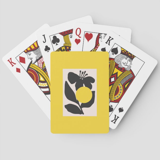 Floral Illustration Artwork Playing Cards (Back)