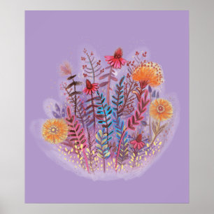 floral illustration  poster