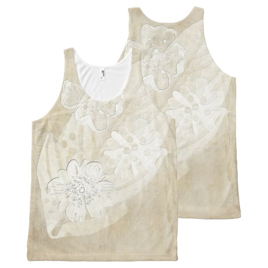 Floral Imprint All-Over-Print Tank Top