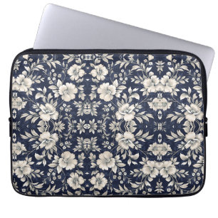 Floral in Blue Laptop Sleeve