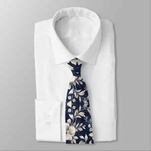 Floral in Blue Tie