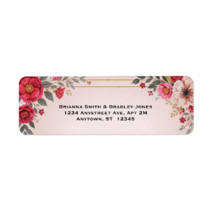 Floral in Pink Return Address