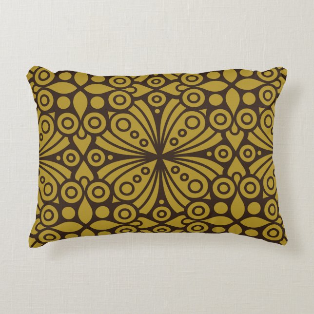 Floral Indian Pattern Layeredabstract, art, home d Accent Pillow (Front)
