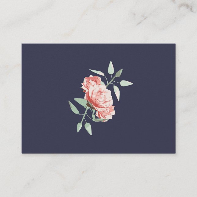 Floral Indigo Business Card (Front)