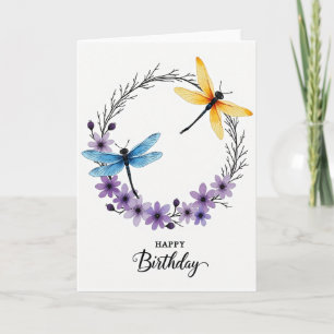 Floral Insects Birthday Card