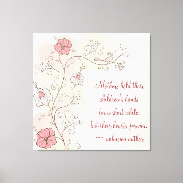 Floral inspirant pour la toile enveloppée par mama (Recto)