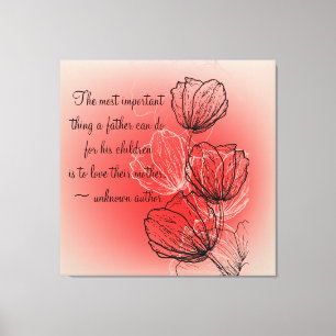 Floral inspirant pour toile enveloppée mère