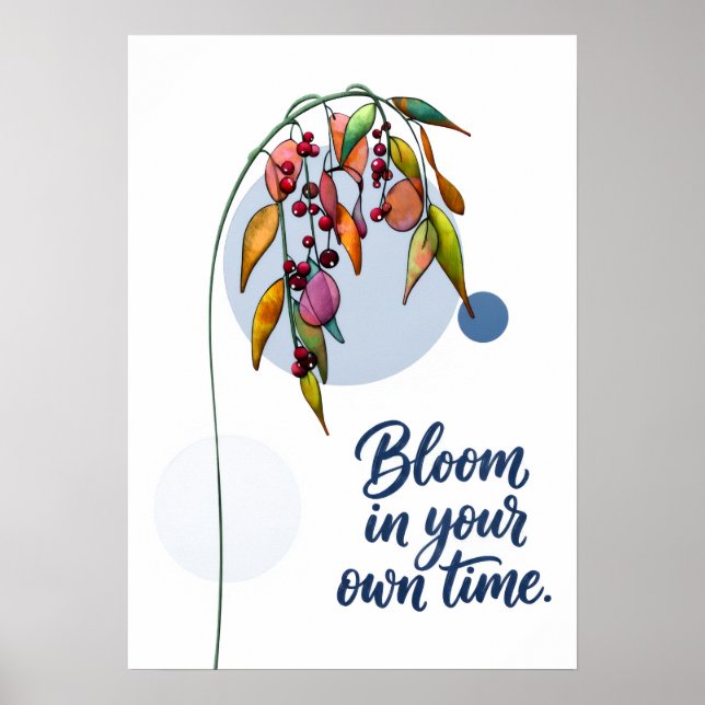 Floral Inspiration with Berries Poster (Front)