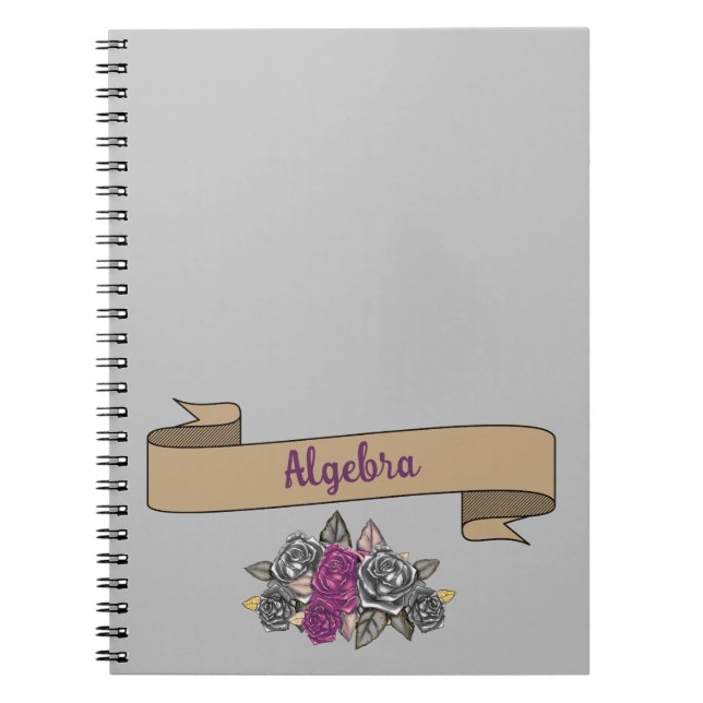 Floral Inspire School  Notebook (Front)