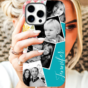 Floral Instagram Filmstrip Photo Collage Custom iPhone 16 Pro Case