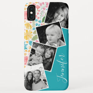 Floral Instagram Filmstrip Photo Collage Name Case-Mate iPhone Case
