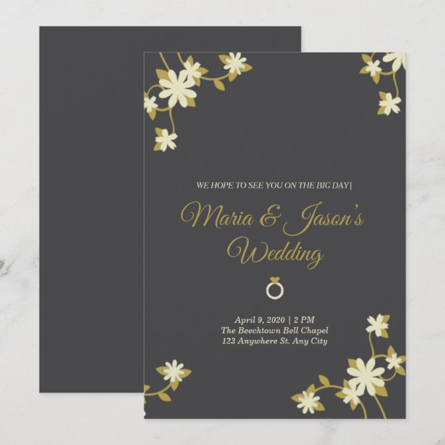 Floral Invitation (Front/Back)