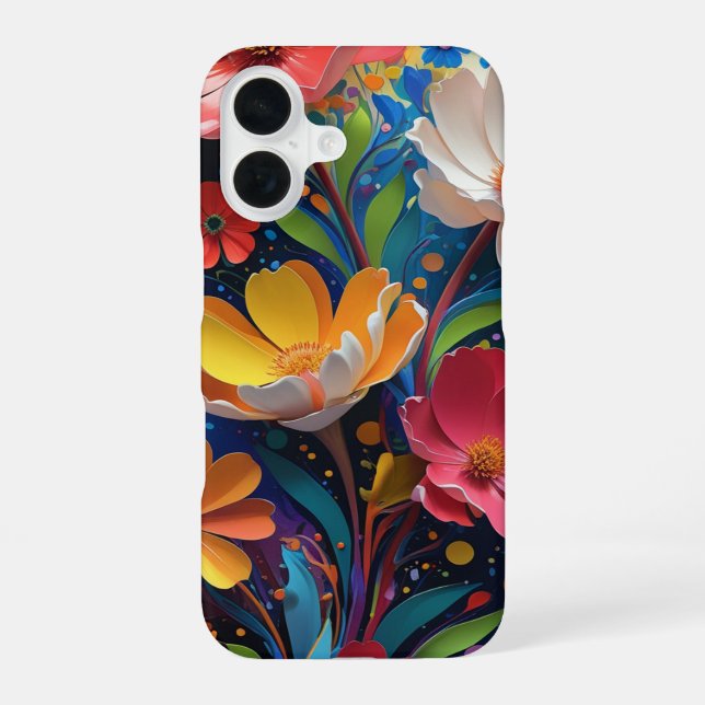 Floral iPhone 16 Case (Back)