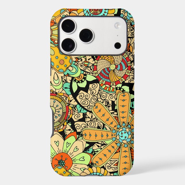 Floral IPhone 17 Pro Max Tough Cases (Back)