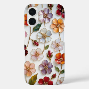 Floral iPhone Case Stained Glass Pastel Flowers