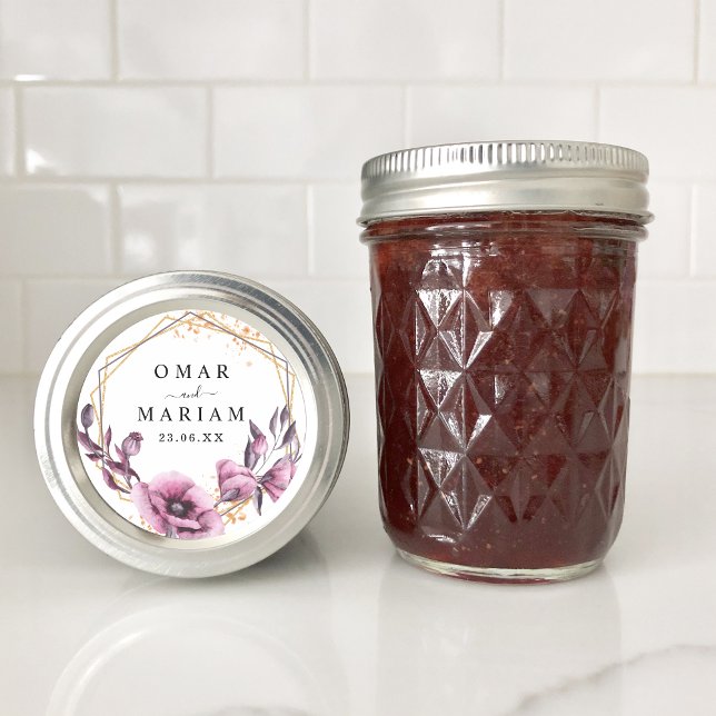 Floral Islamic Nikkah Wedding Favour Classic Round Sticker (Creator Uploaded)