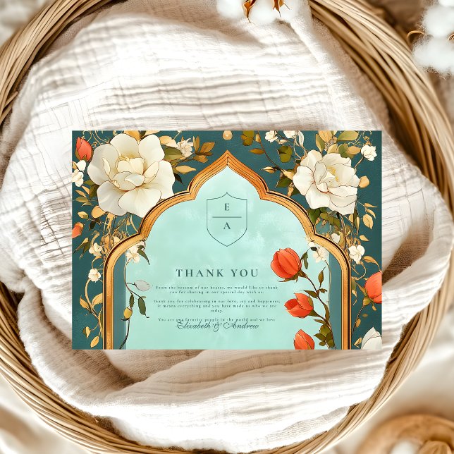 Floral Islamic Wedding Thank You Card (Creator Uploaded)