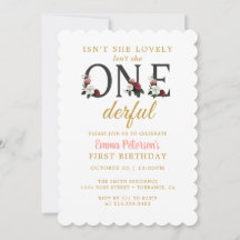 Floral Isn't She Lovely Onederful 1st Birthday