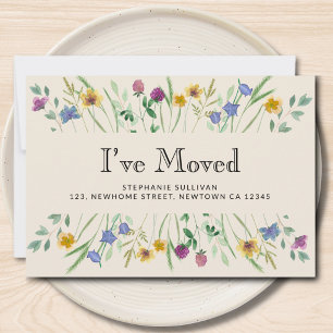 Floral I've Moved Moving Announcement