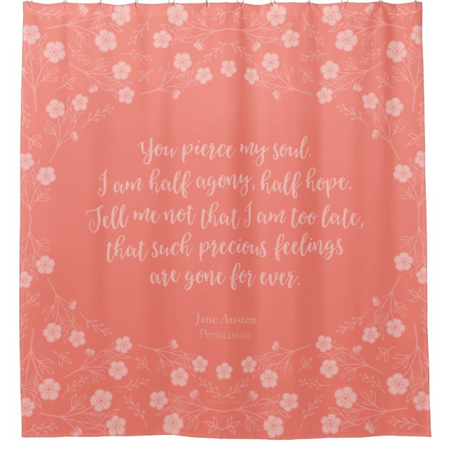 Floral Jane Austen Persuasion Love Letter Quote (Front)
