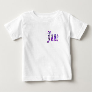 Floral "Jane"  Name, Baby Tshirt