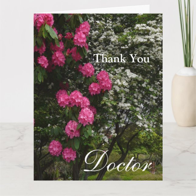 Floral/Jardin rose et blanc Merci (Devant)