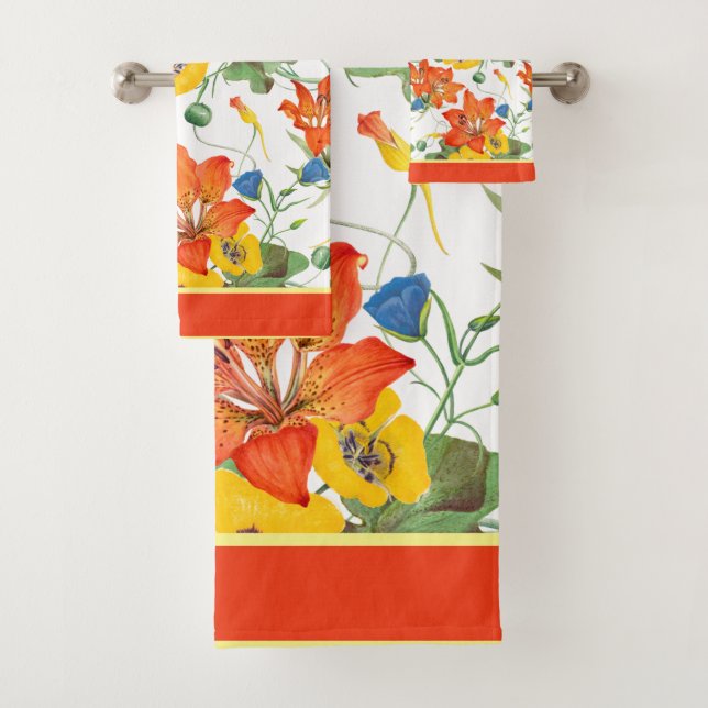 Floral Jaune, Orange, Bleu (En situation)