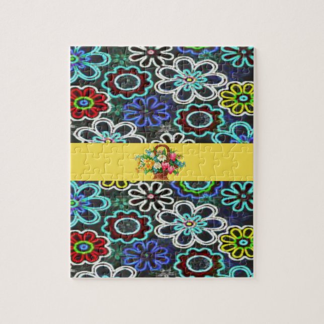 Floral Jigsaw Puzzle (Vertical)