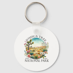 Floral Joshua Tree National Park Hiking Camping Ou Keychain