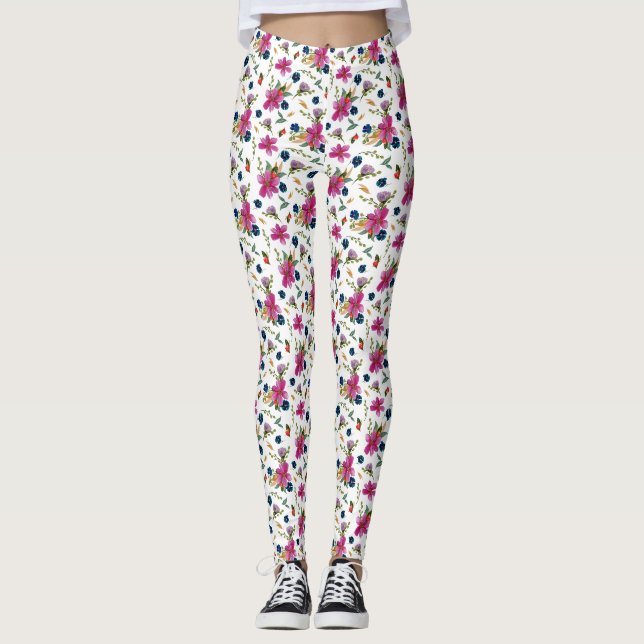 Floral Joyeaux Designer Leggings (Front)