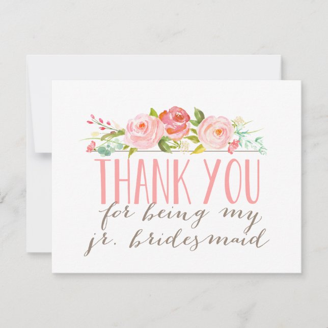 Floral Junior Bridesmaid Merci (Devant)