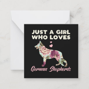Floral Just A Girl Who Loves German Shepherd Card