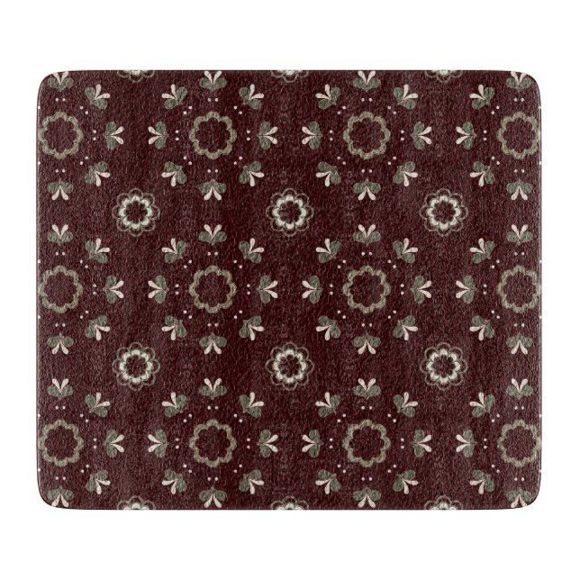 Floral Kabul Coffee Cutting Board (Front)