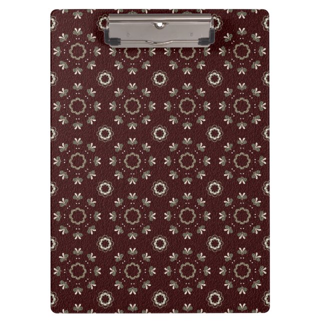 Floral Kabul Coffee Light Flash Clipboard (Front)