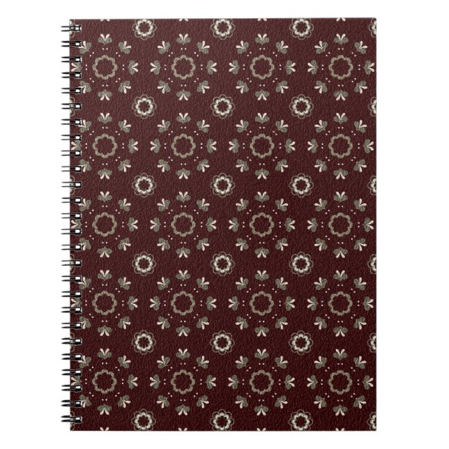 Floral Kabul Coffee Light Flash Notebook (Front)