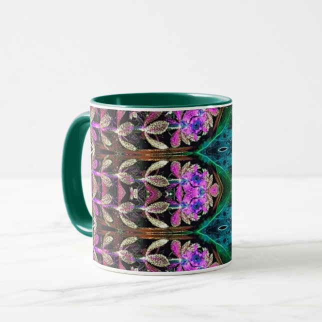 Floral Kaleidoscope  Mug (Front Left)