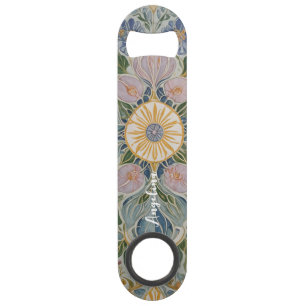 Floral Kaleidoscope Personalised Bar Key