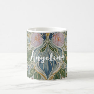 Floral Kaleidoscope Personalised Coffee Mug