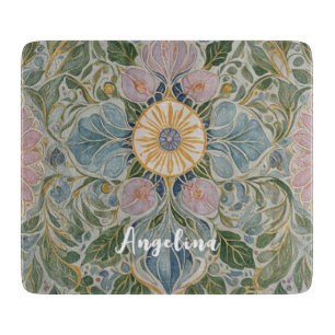 Floral Kaleidoscope Personalised Cutting Board