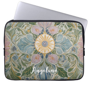 Floral Kaleidoscope Personalised Laptop Sleeve