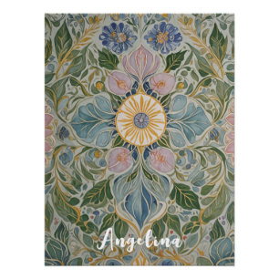 Floral Kaleidoscope Personalised Poster
