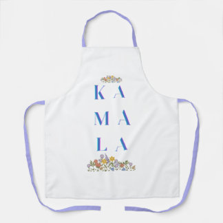 Floral Kamala Harris All-Over Print Apron, Medium Apron