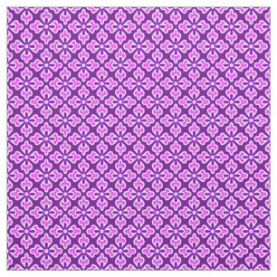 Floral kimono print, orchid and purple fabric