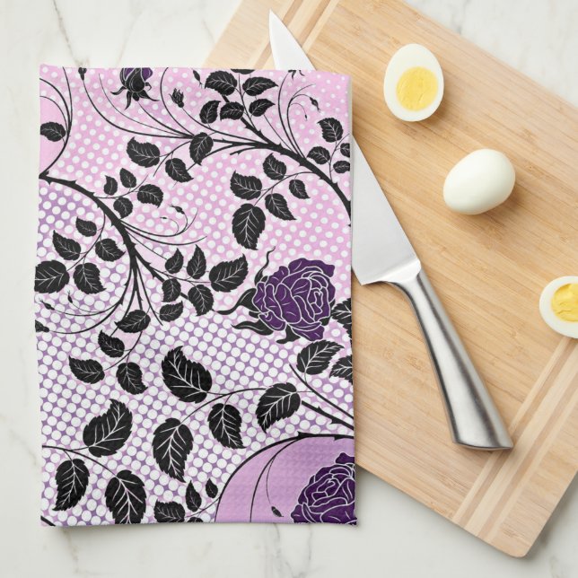 Floral Kitchen Towel (Quarter Fold)