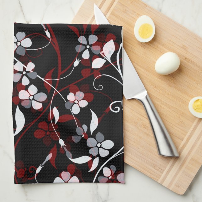 Floral Kitchen Towel (Quarter Fold)