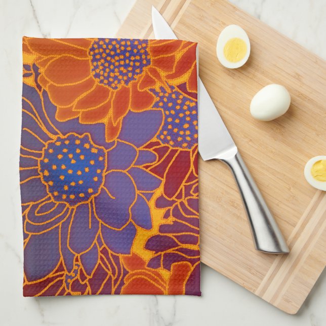 Floral Kitchen Towel (Quarter Fold)